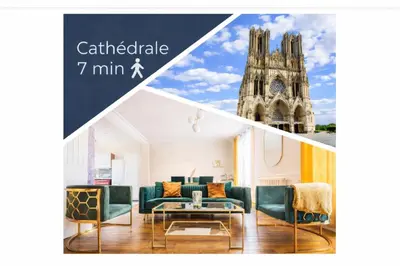 Coin salon dans l'établissement Spacieux Cœur de Reims