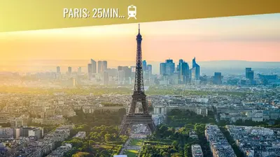 Vue générale sur Meaux ou vue de la ville depuis l'appartement