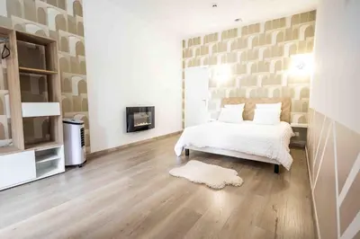 Un ou plusieurs lits dans un hébergement de l'établissement Hôtel Center Saint-Quentin Centre Gare 24-24