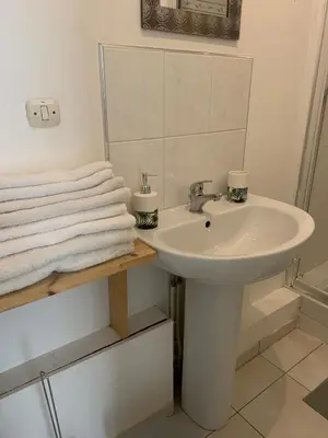 Salle de bains dans l'établissement Le Voltaire 4 chez Adrien Hyper centre