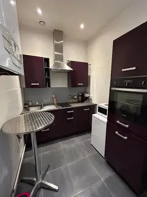 Cuisine ou kitchenette dans l'établissement Le voltaire 1 chez Adrien