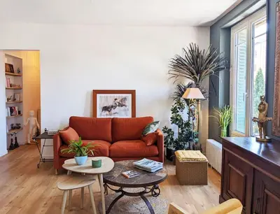 Coin salon dans l'établissement Appartement L'idéal hyper centre-ville
