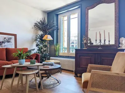 Coin salon dans l'établissement Appartement L'idéal hyper centre-ville
