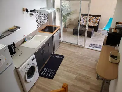 Cuisine ou kitchenette dans l'établissement Gite Comme a la maison