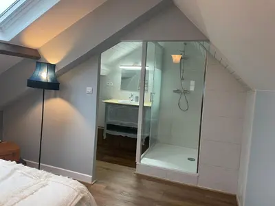 Salle de bains dans l'établissement Clos du Bois de Gattigny