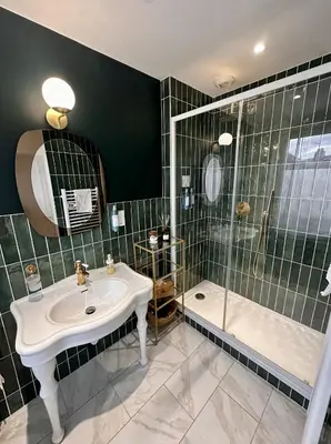 Salle de bains dans l'établissement Studio 1 des Remparts à 5 mins de Charleville-Mézières