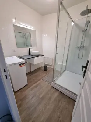 Salle de bains dans l'établissement Appartement Jungle- hypercentre -Charleville