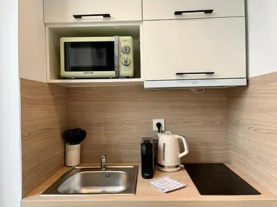 Cuisine ou kitchenette dans l'établissement Suite Clovis 5