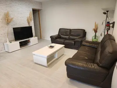 Coin salon dans l'établissement Maison de campagne