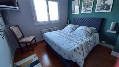 Un ou plusieurs lits dans un hébergement de l'établissement Gîte Bernard