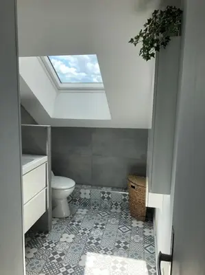 Salle de bains dans l'établissement Chez Gustave charmant T2, 4 min place Ducale