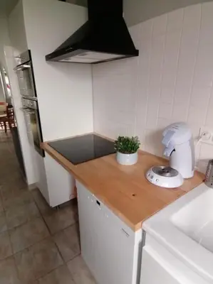 Cuisine ou kitchenette dans l'établissement Charmant gîte : Les flambeaux