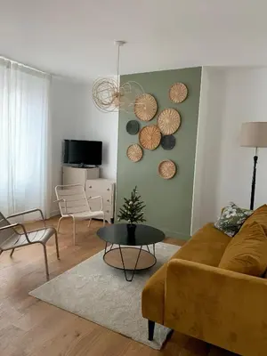 Télévision ou salle de divertissement dans l'établissement Champagne! Appartement spacieux Reims centre