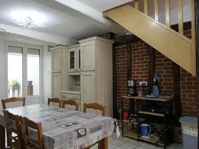 Cuisine ou kitchenette dans l'établissement L'Escale des remparts
