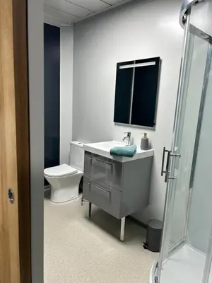 Salle de bains dans l'établissement Les Chambres de Campagne