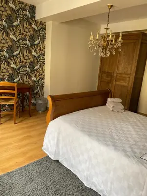 Un ou plusieurs lits dans un hébergement de l'établissement La Chambre d'Angèle Chambres d'hôtes