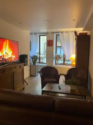 Coin salon dans l'établissement La Chambre d'Angèle Chambres d'hôtes
