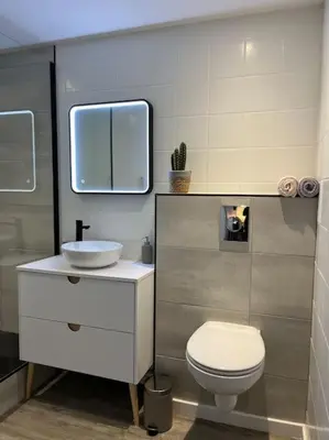 Salle de bains dans l'établissement Le Clos