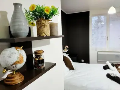 Un ou plusieurs lits dans un hébergement de l'établissement Pause entre deux Meaux ► Proche Disneyland Paris ► WiFi ► Netflix ► 24/24h