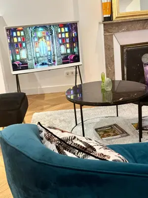 Télévision ou salle de divertissement dans l'établissement Bel Appartement avec parking au coeur de Reims