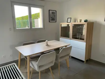 Cuisine ou kitchenette dans l'établissement La belle étoile