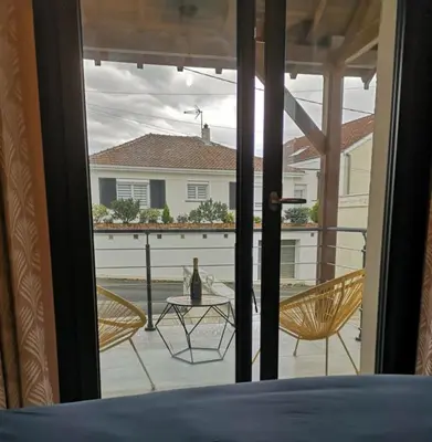 Balcon ou terrasse dans l'établissement Gîte la Winery