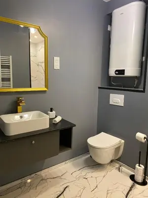 Salle de bains dans l'établissement Reims Detente