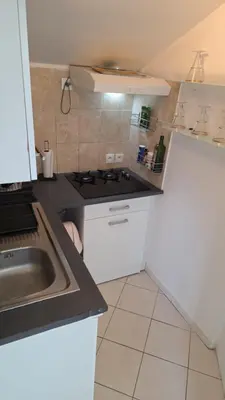 Cuisine ou kitchenette dans l'établissement Super Appartement 3 pièces avec Piscine