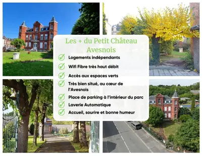 Plan de l'établissement Le petit Château Avesnois - studio pour 1 personne - Cuisine Partagée