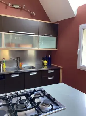 Cuisine ou kitchenette dans l'établissement LE GITE LACHELLE