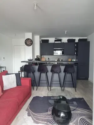 Cuisine ou kitchenette dans l'établissement Appartement cosy et équipé