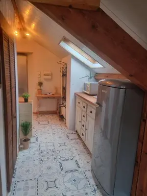 Cuisine ou kitchenette dans l'établissement Joli appartement Quai 2 voie C parking gratuit