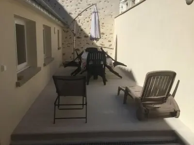 Balcon ou terrasse dans l'établissement Maison de 1 a 8 personnes entièrement rénovée