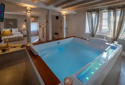 Télévision ou salle de divertissement dans l'établissement CHARME AU FIL DE L'EAU