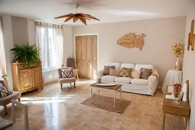 Coin salon dans l'établissement Appartement Un moment d’ÉVAsion