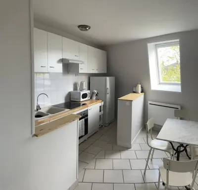 Cuisine ou kitchenette dans l'établissement Le Céleste