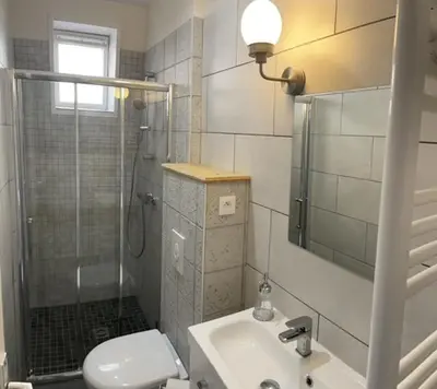 Salle de bains dans l'établissement Le Céleste