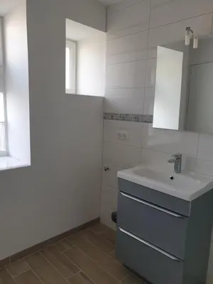 Salle de bains dans l'établissement La Longère de Vin'Ay