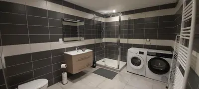 Salle de bains dans l'établissement Gîte Betula