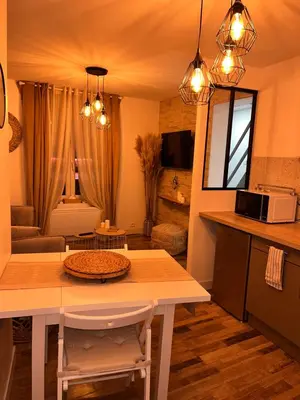 Cuisine ou kitchenette dans l'établissement Appartement Centre-ville