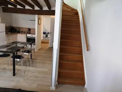 Coin salon dans l'établissement Au Terminus 6 Personnes