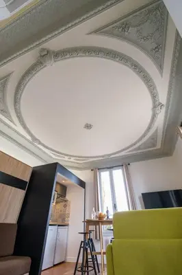 Coin salon dans l'établissement Villa Forestière Studio Le Châtaignier